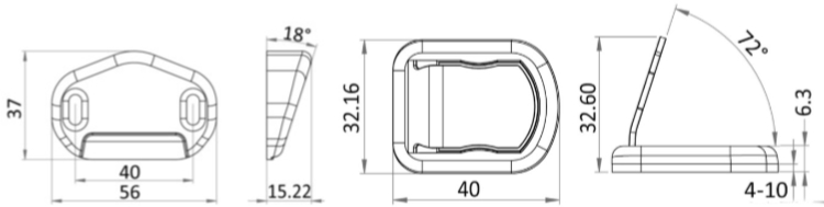 Osculati Magnetic Door Latch