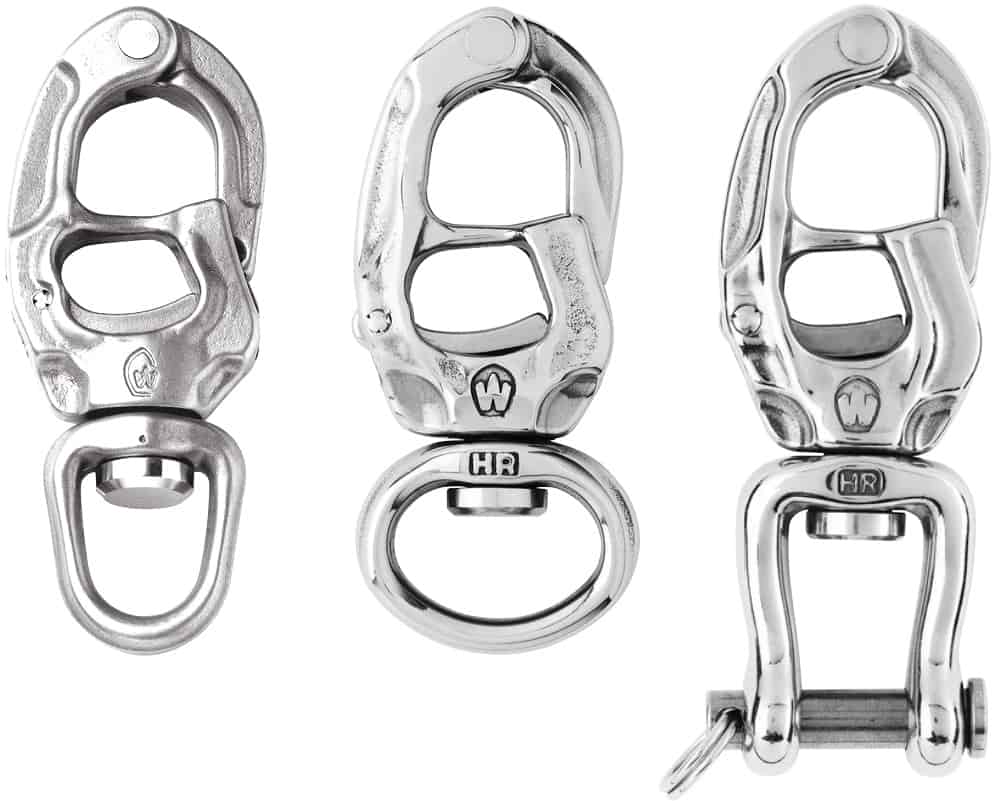 Forged Stainless Steel Swivel Safety Snap Hooks, Wichard